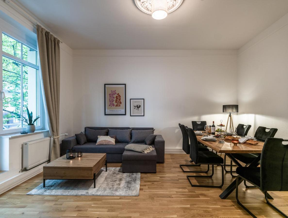 Hochwertige Altbauwohnung Im Modernen Stil In Wiesbaden - Kueche - Terrasse - Wlan - Zentral Экстерьер фото