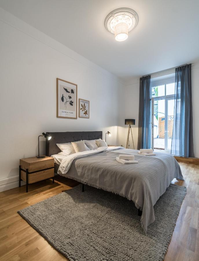 Hochwertige Altbauwohnung Im Modernen Stil In Wiesbaden - Kueche - Terrasse - Wlan - Zentral Экстерьер фото